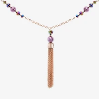 Liz Claiborne Tassel Womens Round 30 Inch Pendant Necklace