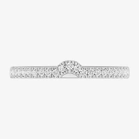 (G-H / Si1-Si2) Womens 1/7 CT. T.W. Lab Grown White Diamond 10K Gold Wedding Band