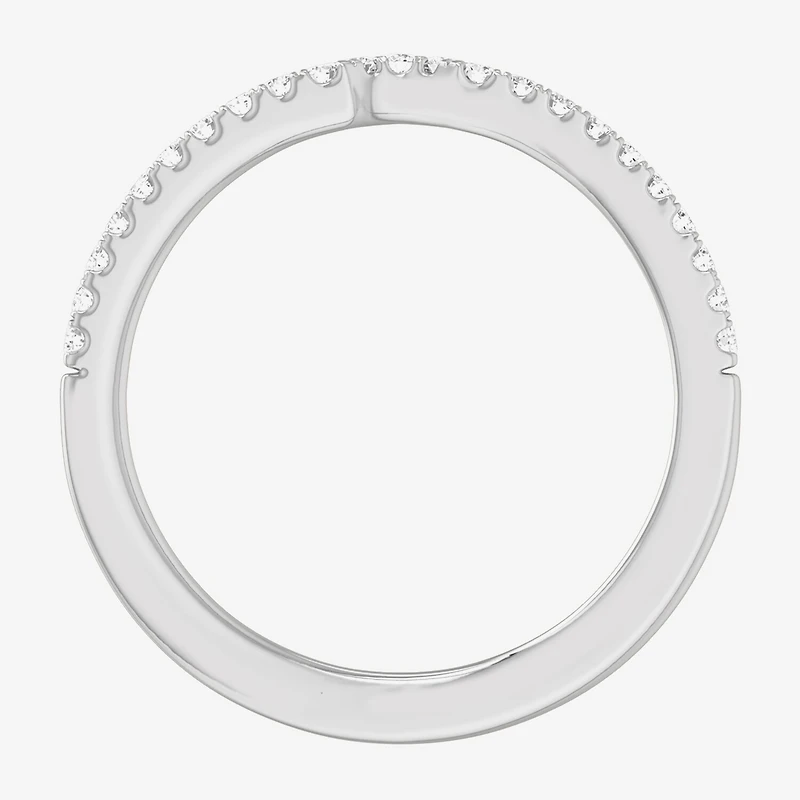 (G-H / Si1-Si2) Womens 1/7 CT. T.W. Lab Grown White Diamond 10K Gold Wedding Band