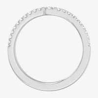(G-H / Si1-Si2) Womens 1/7 CT. T.W. Lab Grown White Diamond 10K Gold Wedding Band