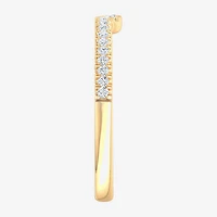 (G-H / Si1-Si2) Womens 1/7 CT. T.W. Lab Grown White Diamond 10K Gold Wedding Band