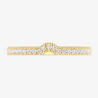 (G-H / Si1-Si2) Womens 1/7 CT. T.W. Lab Grown White Diamond 10K Gold Wedding Band