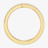 (G-H / Si1-Si2) Womens 1/7 CT. T.W. Lab Grown White Diamond 10K Gold Wedding Band