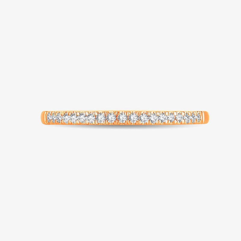 Womens 1/ CT. T.W. Natural White Diamond 10K White Gold Wedding Band