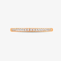 Womens 1/ CT. T.W. Natural White Diamond 10K White Gold Wedding Band