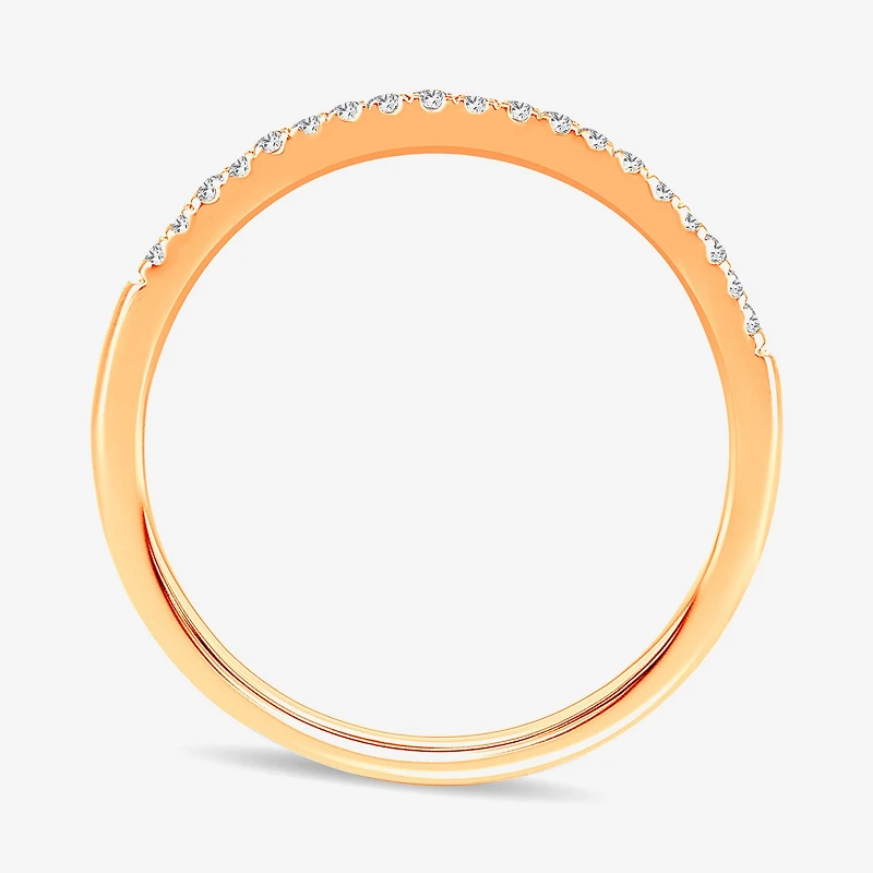Womens 1/ CT. T.W. Natural White Diamond 10K White Gold Wedding Band