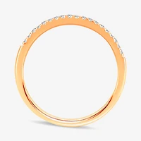 Womens 1/ CT. T.W. Natural White Diamond 10K White Gold Wedding Band