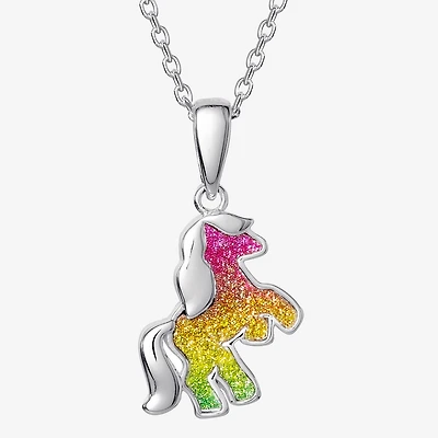 Made in Italy Girls Sterling Silver 15 Inch Pendant Necklace