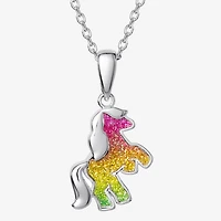Made in Italy Girls Sterling Silver 15 Inch Pendant Necklace