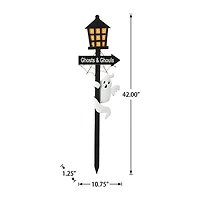Glitzhome Lighted Halloween Wooden Holiday Yard Art