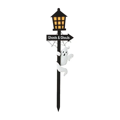 Glitzhome Lighted Halloween Wooden Holiday Yard Art