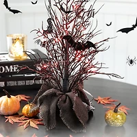 Glitzhome Halloween Lighted Bats Tree Tabletop Decor