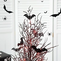 Glitzhome Halloween Lighted Bats Tree Tabletop Decor