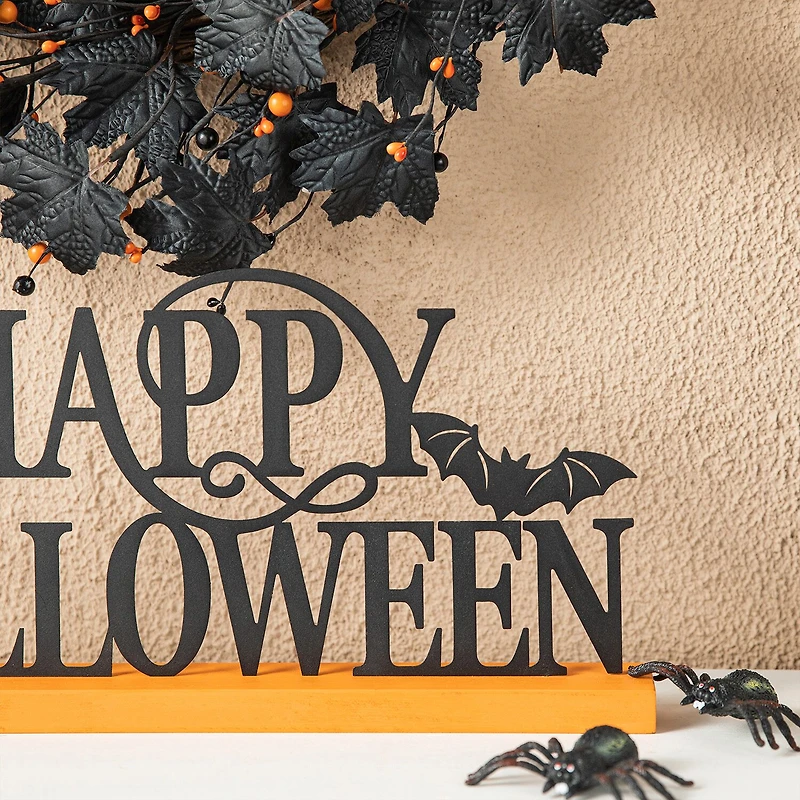 Glitzhome Wood & Metal Halloween Tabletop Decor
