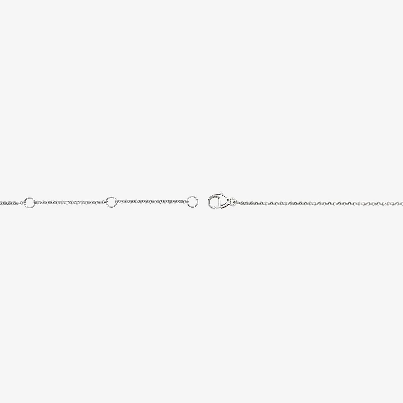 Womens Sterling Silver Inch Cable Chain Necklace