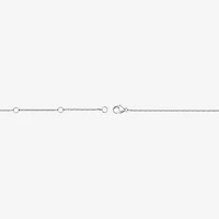 Womens Sterling Silver Inch Cable Chain Necklace