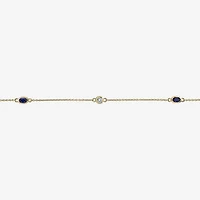 Womens 18K Gold Over Silver Inch Cable Chain Necklace