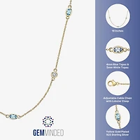 Womens 18K Gold Over Silver 16 Inch Cable Chain Necklace