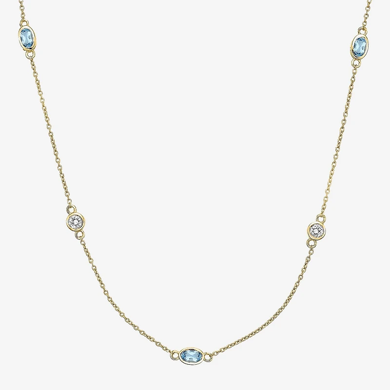 Womens 18K Gold Over Silver 16 Inch Cable Chain Necklace