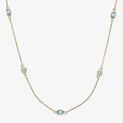 Womens 18K Gold Over Silver 16 Inch Cable Chain Necklace