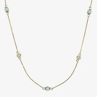 Womens 18K Gold Over Silver 16 Inch Cable Chain Necklace