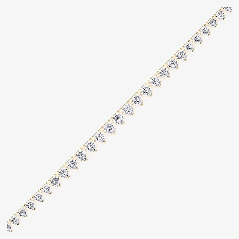 (F / Vs2) Womens White Diamond Sterling Silver 18 Inch Tennis Necklace