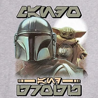 Novelty The Mandalorian And Grogu Aurebesh Alien Script Mens Scoop Neck Sleeveless Regular Fit Baby Yoda Star Wars Graphic T-Shirt