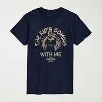 Novelty The Mandalorian And Grogu Kids Coming With Me Mens Crew Neck Short Sleeve Regular Fit Baby Yoda Star Wars Graphic T-Shirt