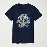 Novelty The Mandalorian and Grogu Collage Mens Crew Neck Short Sleeve Regular Fit Baby Yoda Star Wars Big Tall Graphic T-Shirt