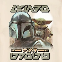 Novelty The Mandalorian and Grogu Mens Crew Neck Short Sleeve Regular Fit Baby Yoda Star Wars Big Tall Graphic T-Shirt