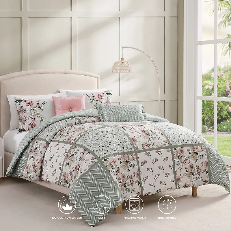 Bebejan Sage Serenity 5-pc. Reversible Comforter Set