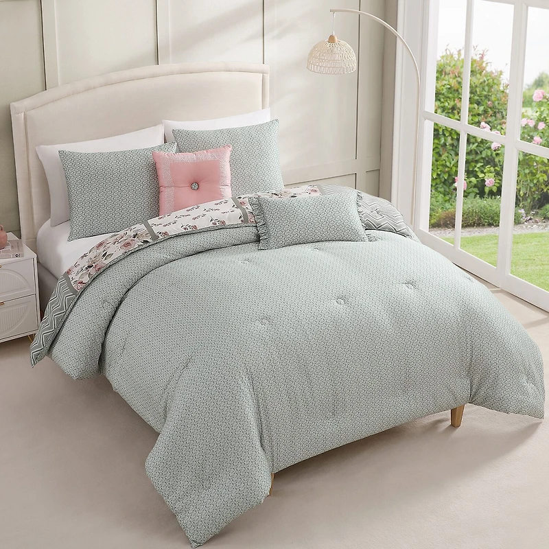 Bebejan Sage Serenity 5-pc. Reversible Comforter Set