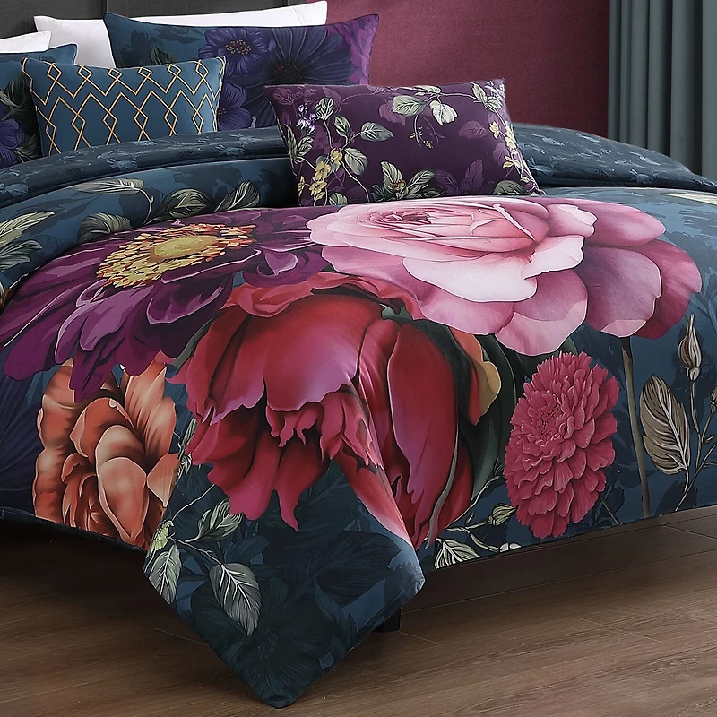 Bebejan Vibrant Flora 5-pc. Midweight Reversible Comforter Set