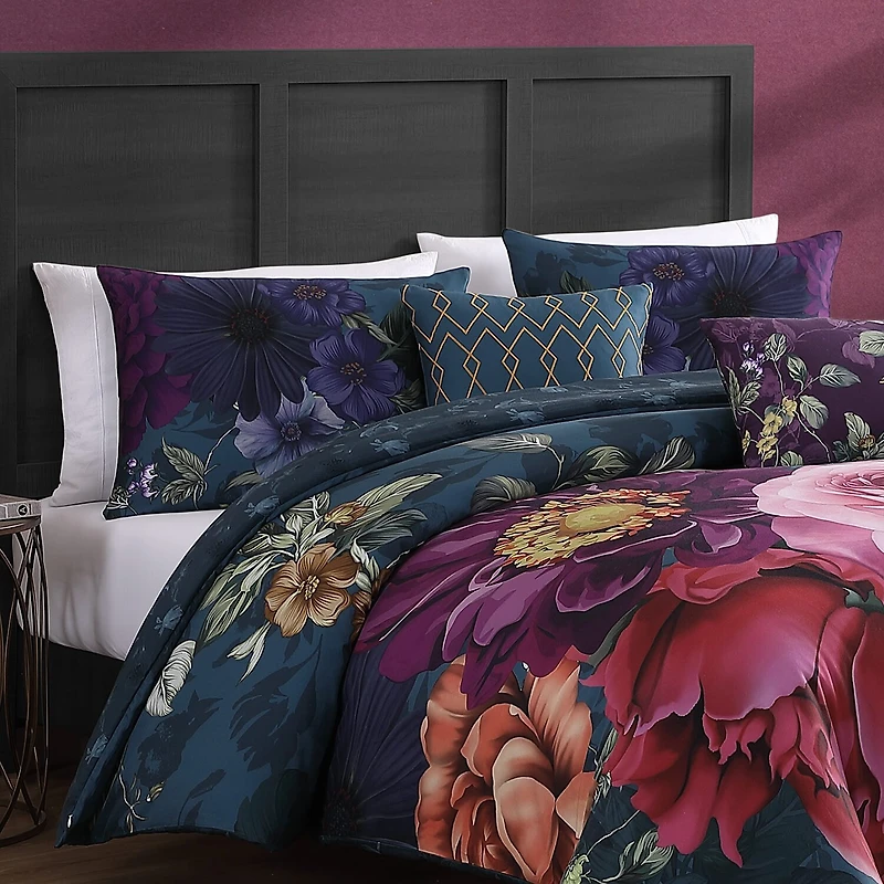 Bebejan Vibrant Flora 5-pc. Midweight Reversible Comforter Set