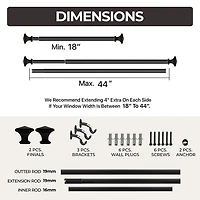 Deco Window 1 Adjustable Curtain Rod