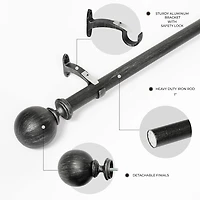 Deco Window 1 IN Adjustable Curtain Rod