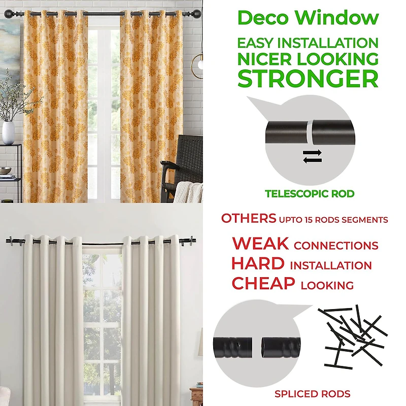 Deco Window 1 IN Adjustable Curtain Rod