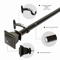 Deco Window Quattro 1 Adjustable Curtain Rod