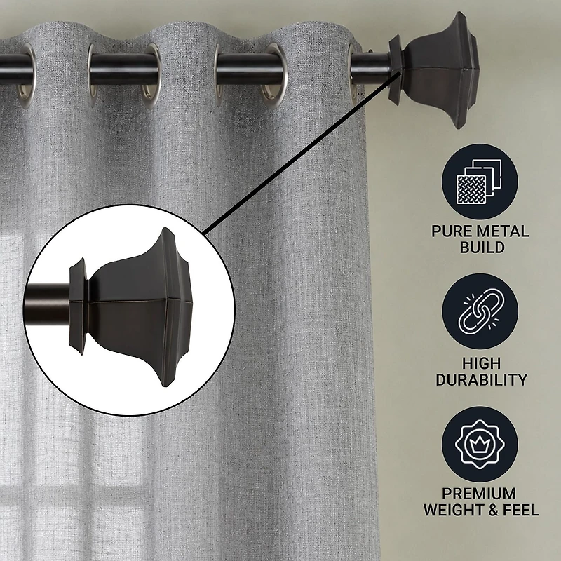 Deco Window Quattro 1 Adjustable Curtain Rod