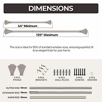 Deco Window 1 Adjustable Curtain Rod