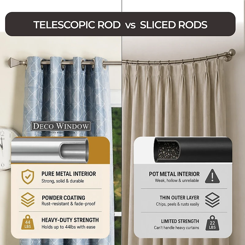 Deco Window 1 Adjustable Curtain Rod