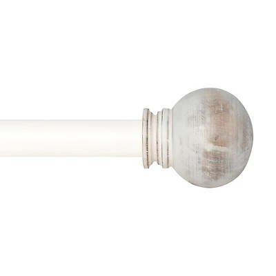 Deco Window Wood Ball 1 IN Adjustable Curtain Rod