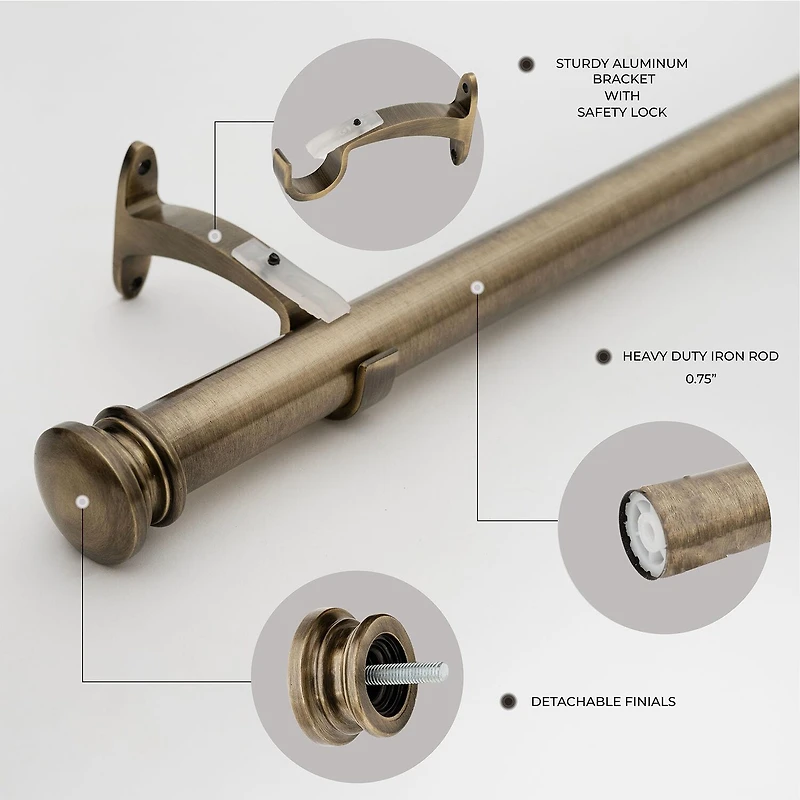 Deco Window 1 Adjustable Curtain Rod