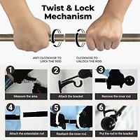 Deco Window 1 Adjustable Curtain Rod