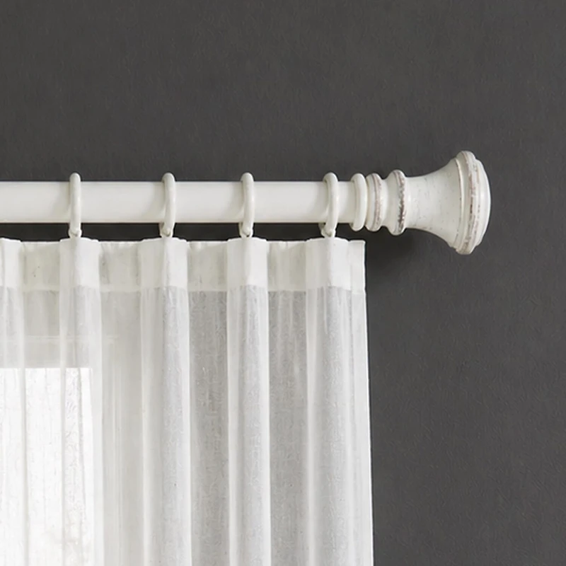 Deco Window Wood Trumpet 1 IN Adjustable Curtain Rod