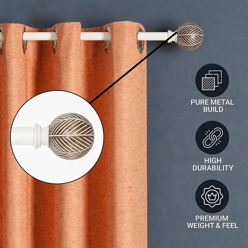 Deco Window Morroccan Ball 1 IN Adjustable Curtain Rod