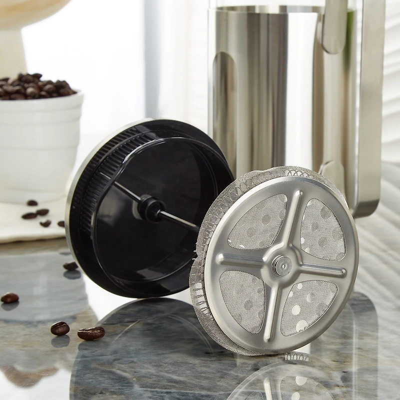 BergHOFF Leo Maestro Stainless Steel 34oz French Press Beverage Dispenser