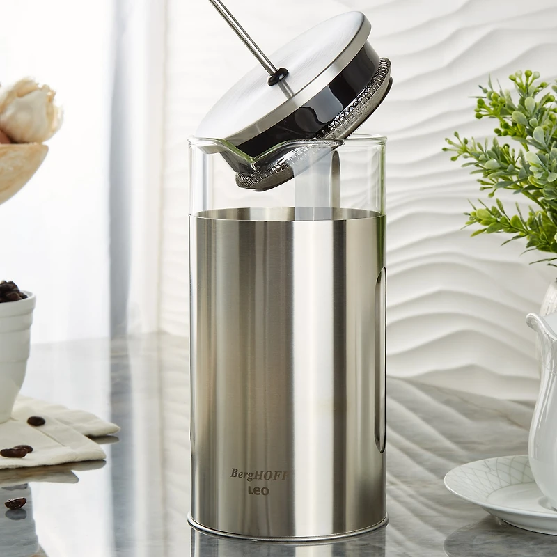 BergHOFF Leo Maestro Stainless Steel 34oz French Press Beverage Dispenser
