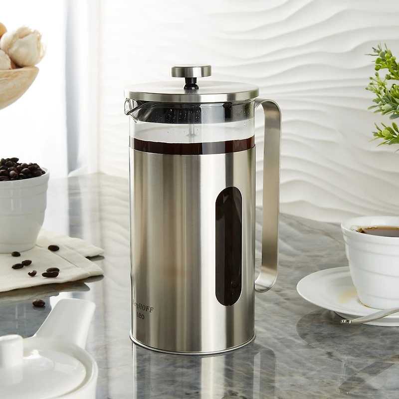 BergHOFF Leo Maestro Stainless Steel 34oz French Press Beverage Dispenser