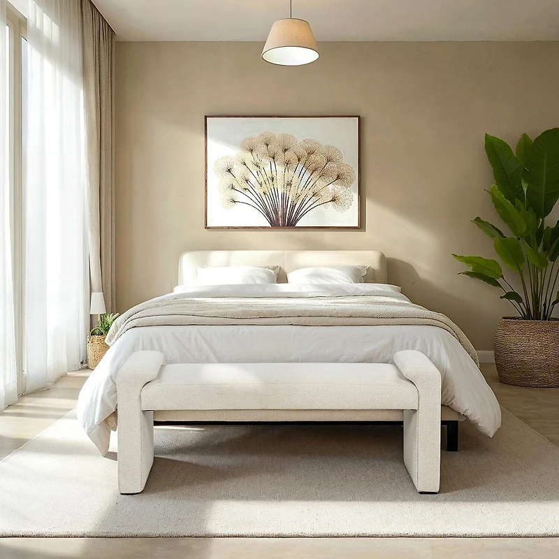 Linon Linn Upholstered Bench